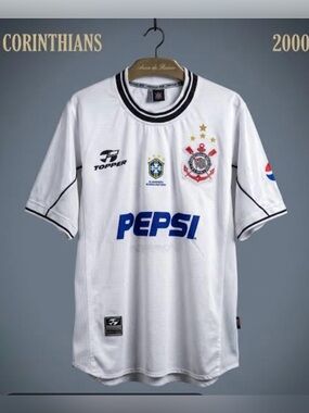 Authentic 2000-2001 Sport Club Corinthians Paulista Home Jersey